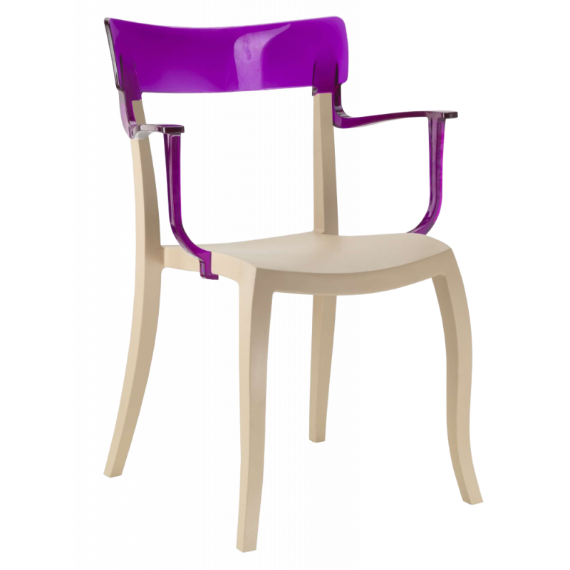 Кресло Papatya Hera-K, бежевый с фиолетовым (4820082990145) - фото 1