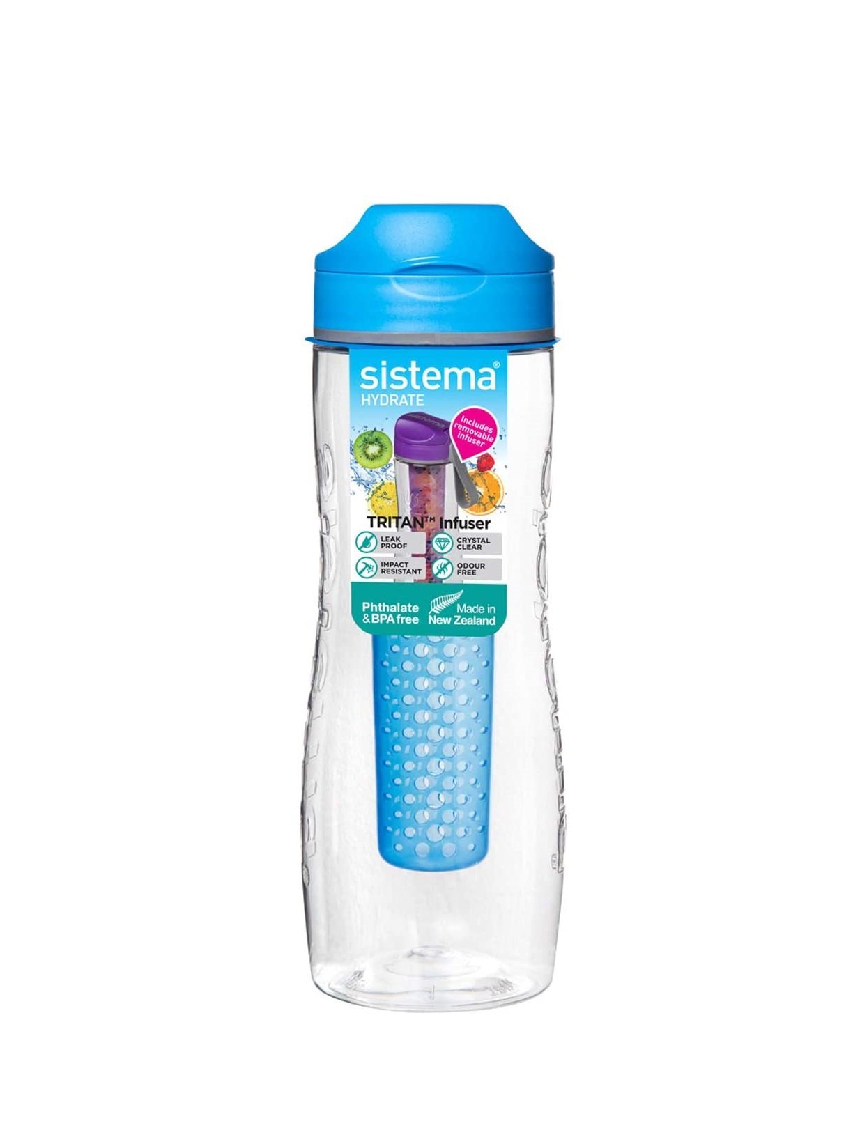 Пляшка для води Sistema, з дифузором, 800 мл, синій (660-1 blue) - фото 1