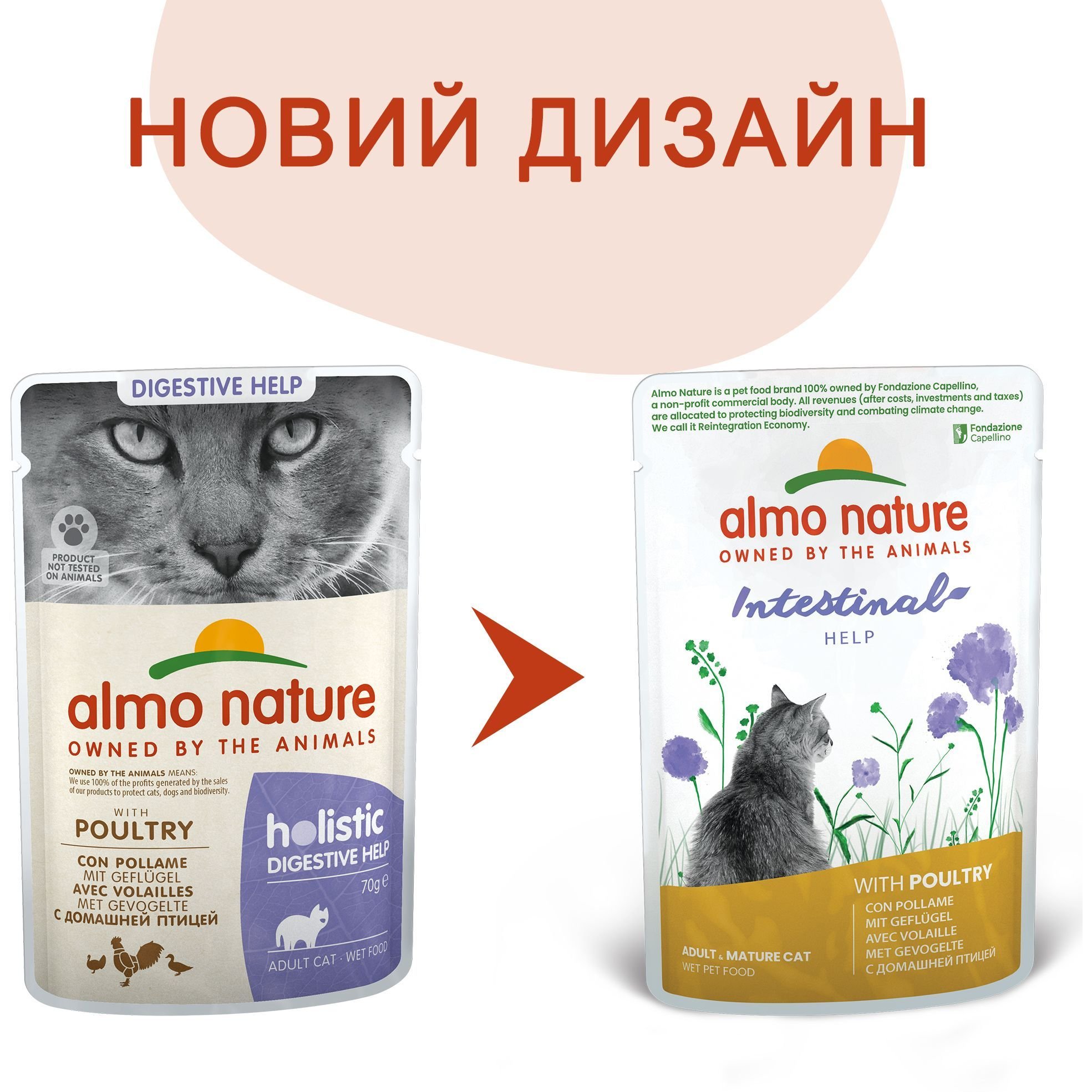 Влажный корм для кошек Almo Nature Holistic Functional Cat с чувствительным пищеварением с птицей 70 г (5295) - фото 3