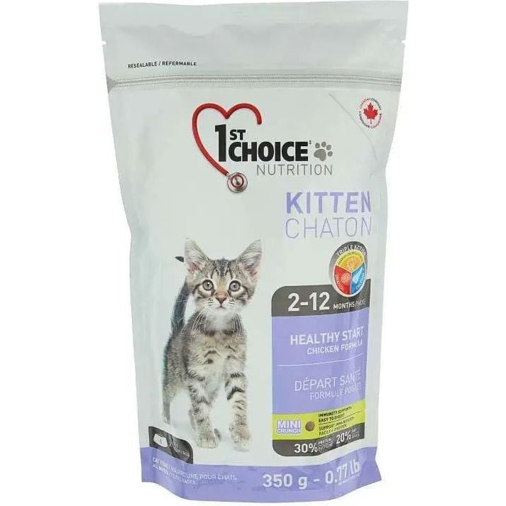 Сухой корм для котят 1st Choice Kitten Healthy Start, с курицей, 350 г - фото 1