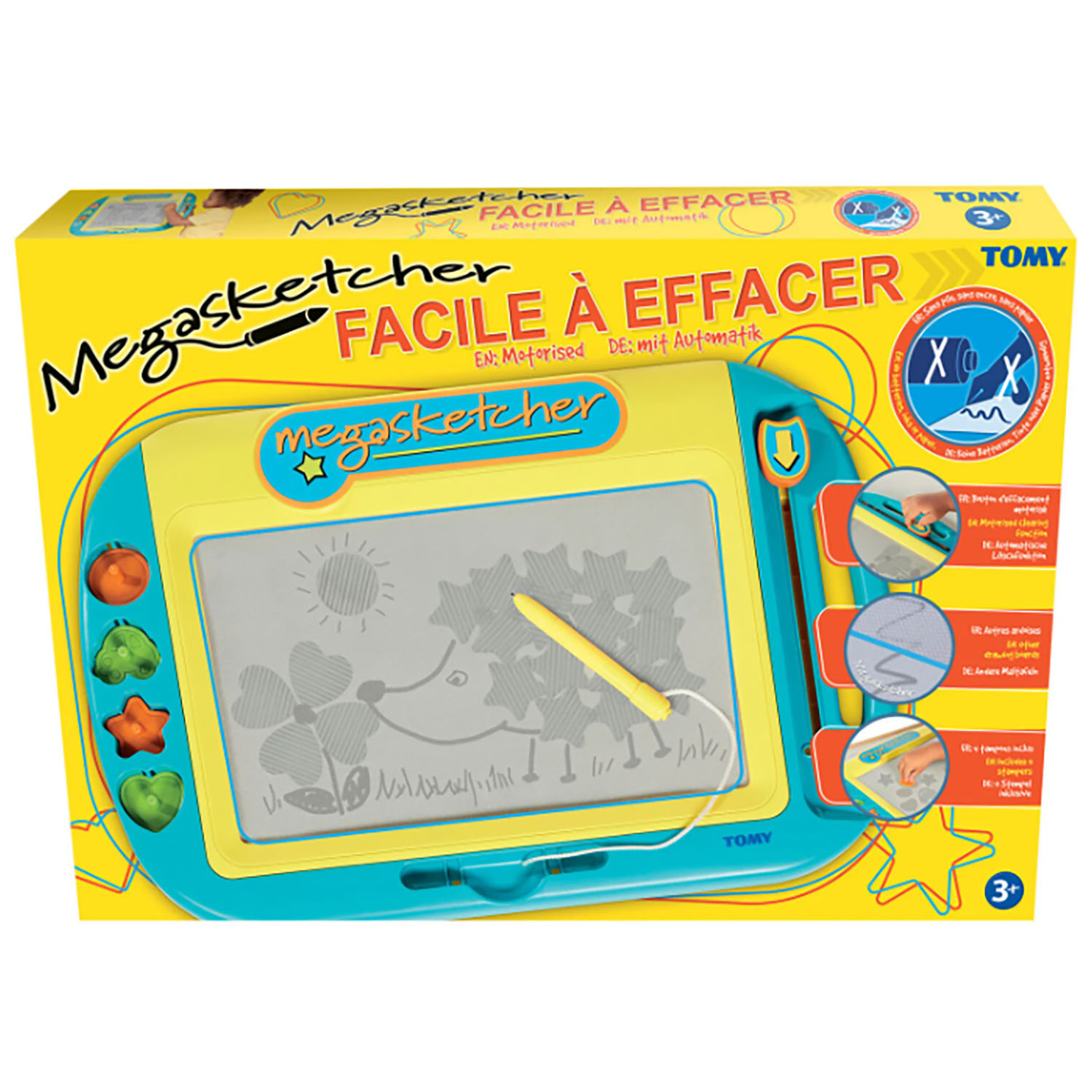 Магнитная доска для рисования Megasketcher желто-голубая (E73164) - фото 1