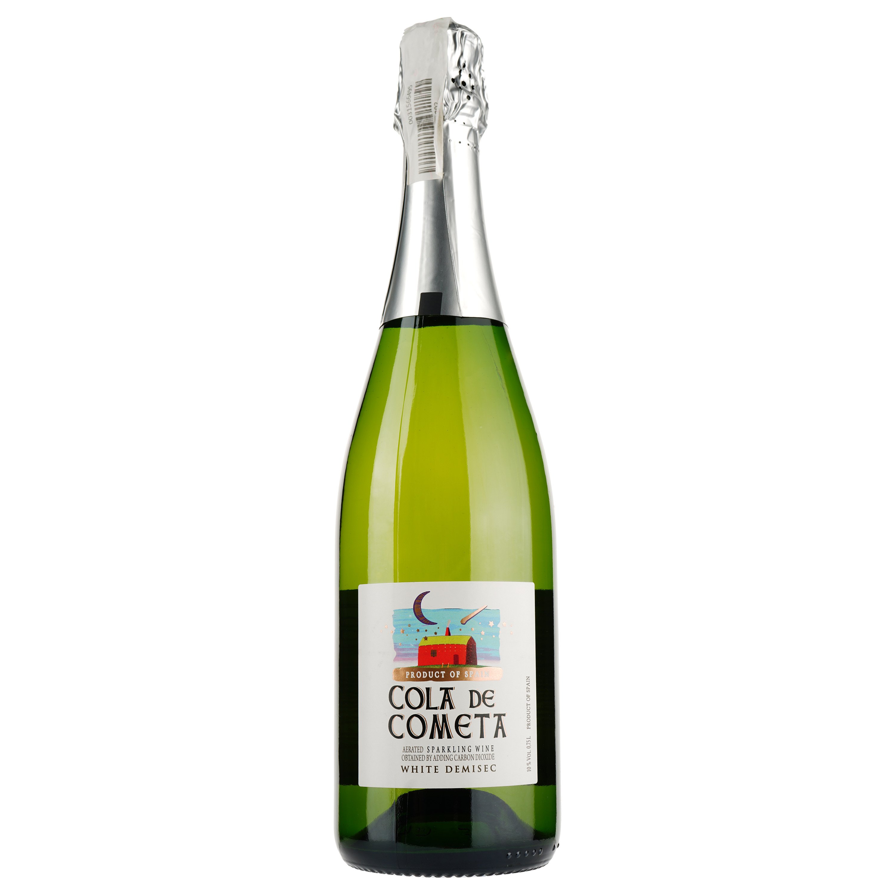 Вино игристое Cola De Cometa, белое, полусухое, 0,75 л - фото 1