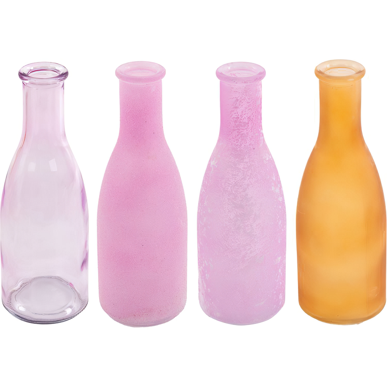 Набор ваз Lefard Bottle soft pink 18 см 4 шт. (804-116) - фото 1