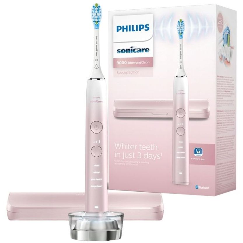 Электрическая зубная щетка Philips Sonicare DiamondClean 9000 Series розовая (HX9911/84) - фото 4