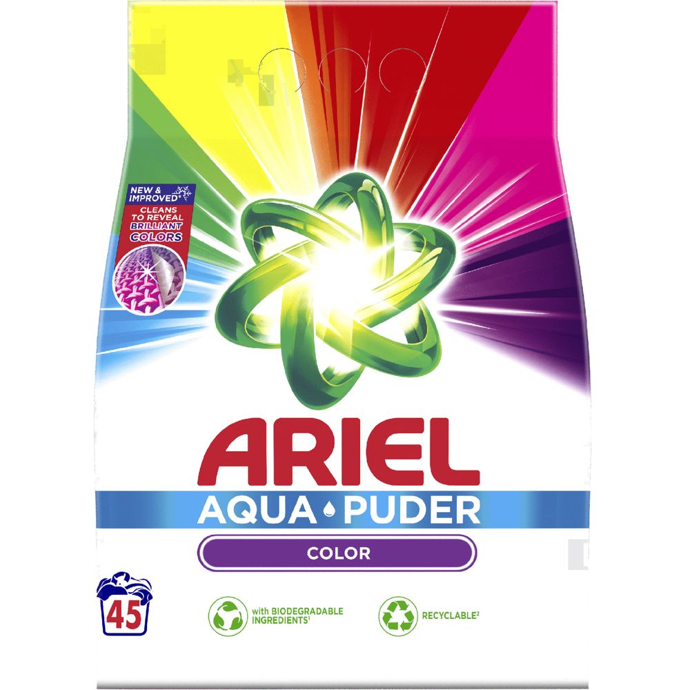 Пральний порошок Ariel Аква-Пудра Color Яскраві кольори 2.925 кг - фото 1