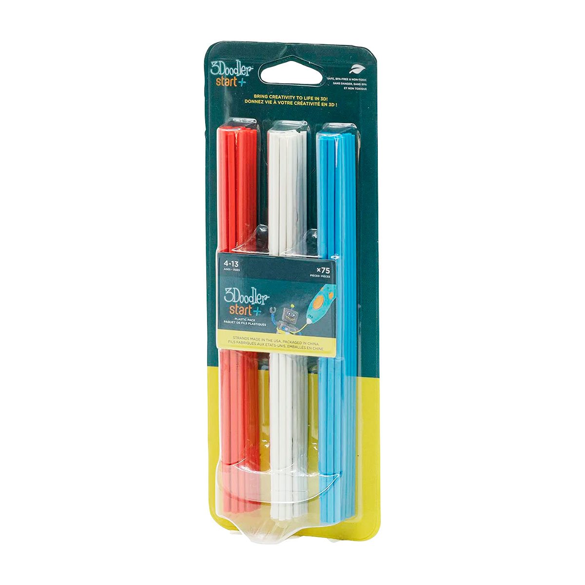 Набор стержней для 3D-ручки 3Doodler Start Микс, 3 цвета, 75 шт. (3DS-ECO-MIX1-75) - фото 3