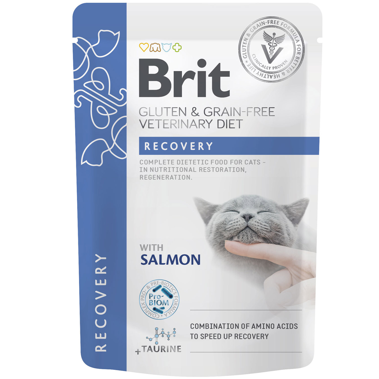 Влажный корм для кошек Brit VetDiet GF Recovery с лососем 85 г - фото 1