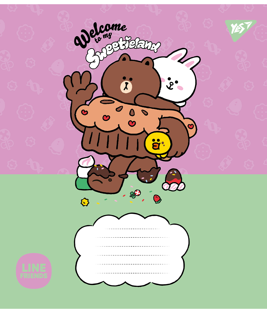 Набор тетрадей Yes Line Friends. Sweetieland А5 в линейку 12 листов 25 шт. (766949) - фото 5