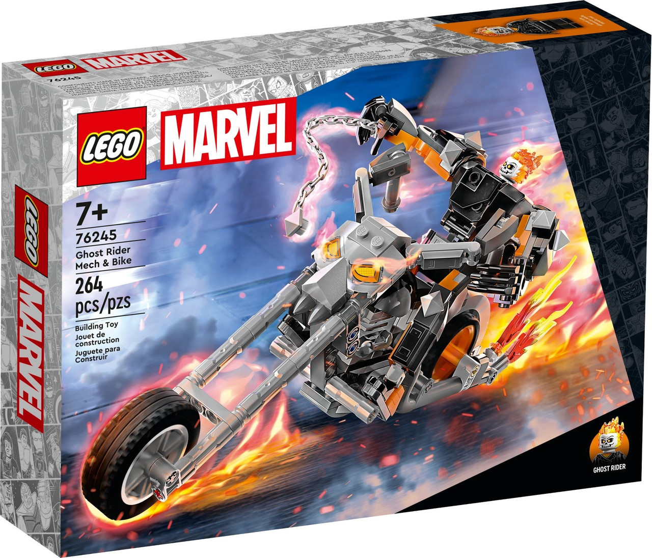 Конструктор LEGO Super Heroes Призрачный Всадник Робот и мотоцикл, 264 деталей (76245) - фото 2