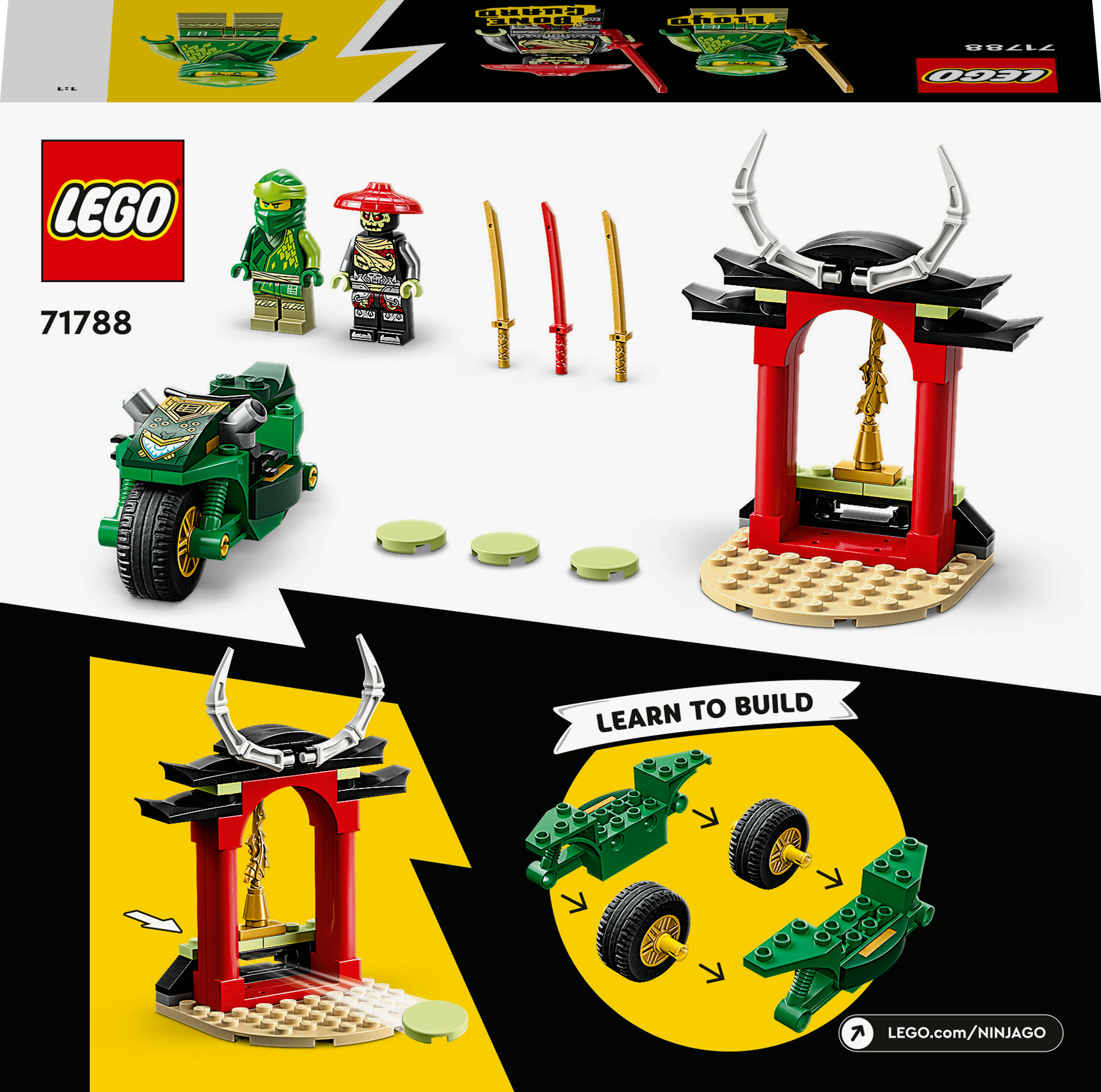 Конструктор LEGO Ninjago Мотоцикл Ллойда Ніндзя, 64 деталі (71788 ) - фото 9