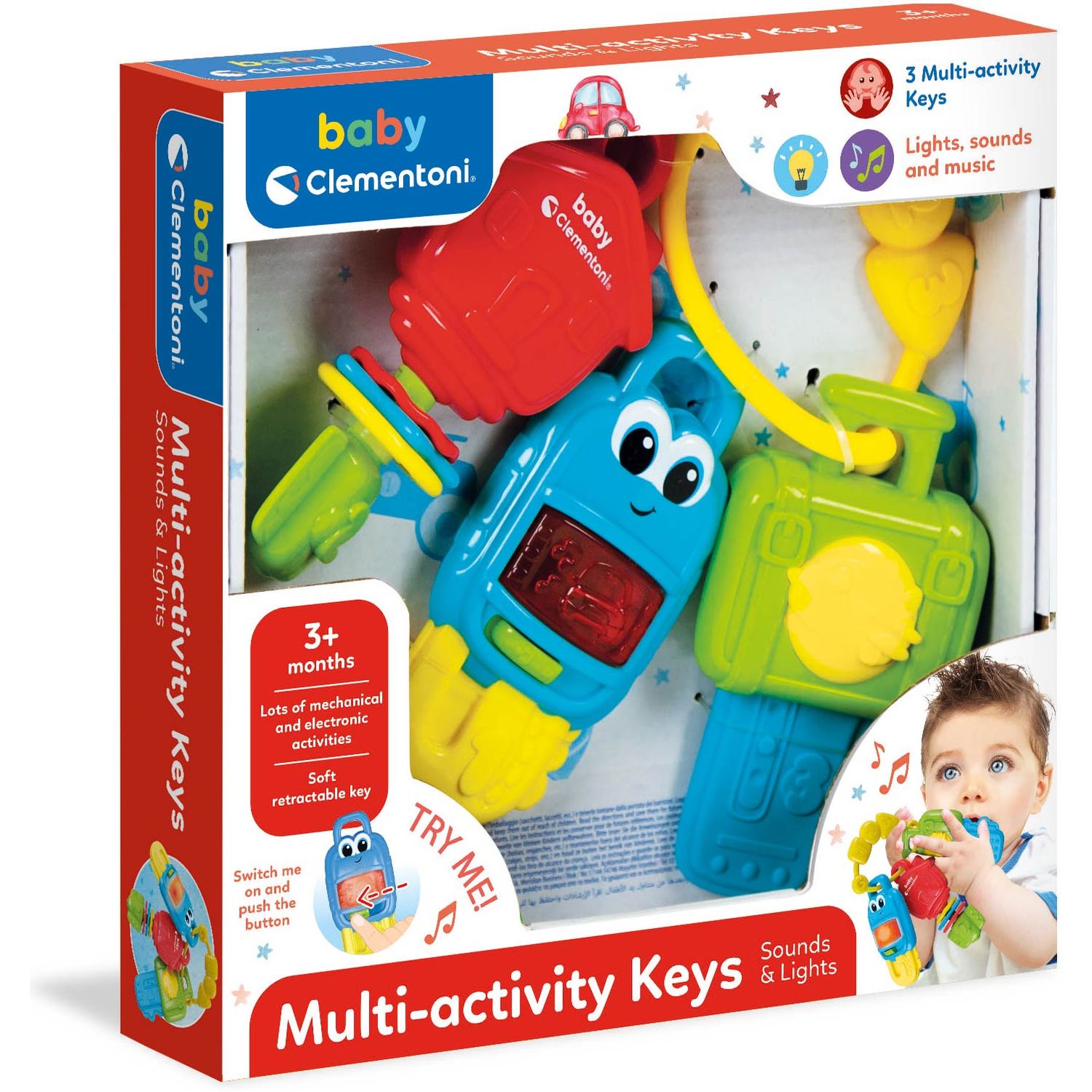 Игрушка-погремушка Baby Clementoni Multi-activity Keys (17460) - фото 1