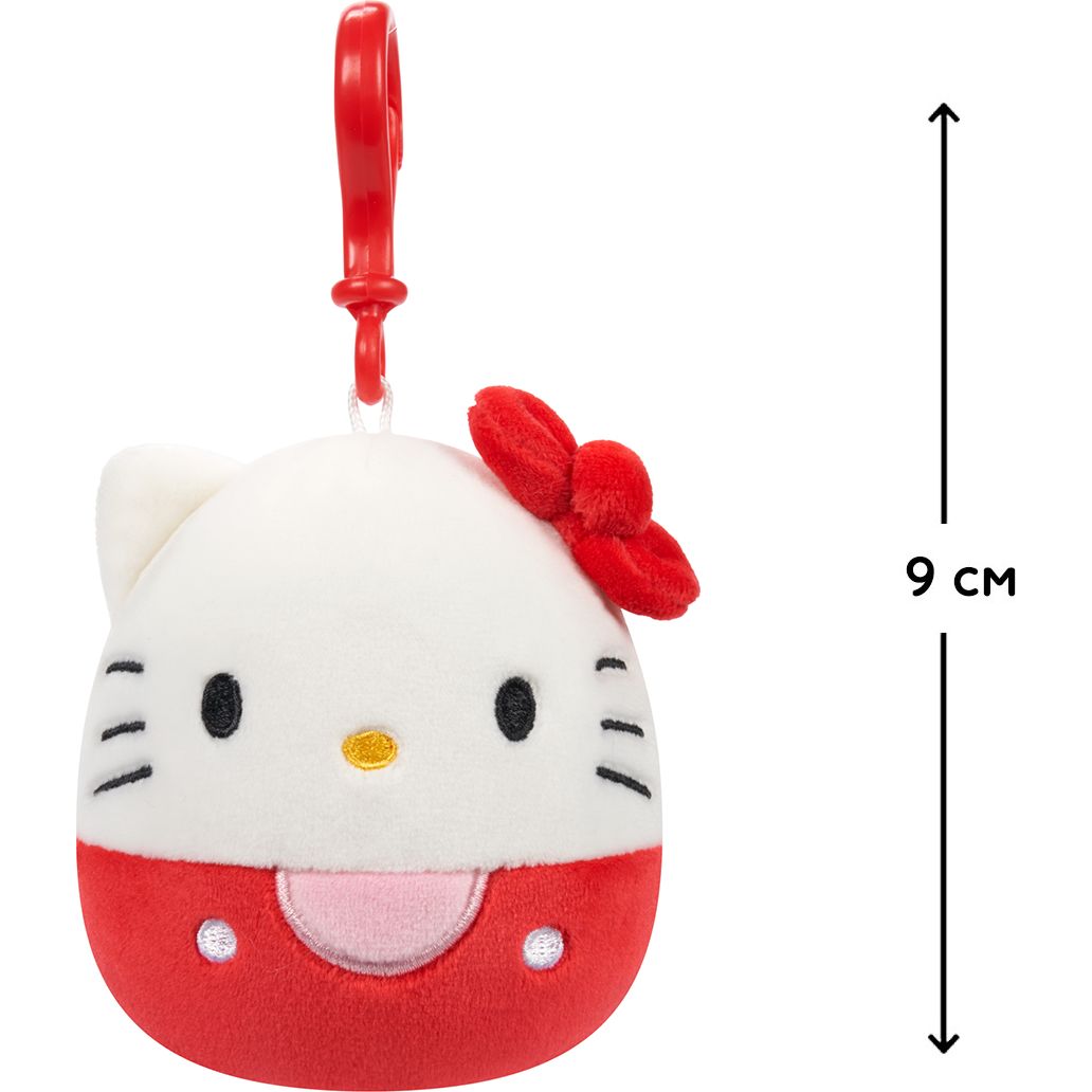 Мягкая игрушка Squishmallows Hello Kitty на клипсе Hello Kitty 9 см (SQSN00269-Ph20) - фото 2