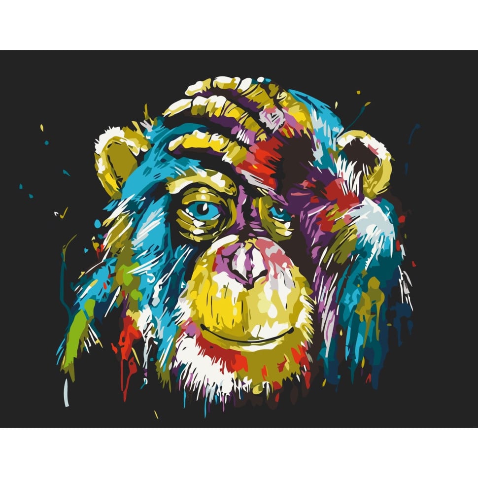 Картина по номерам ArtCraft Яркая обезьяна 40x50 см (11685-AC) - фото 1