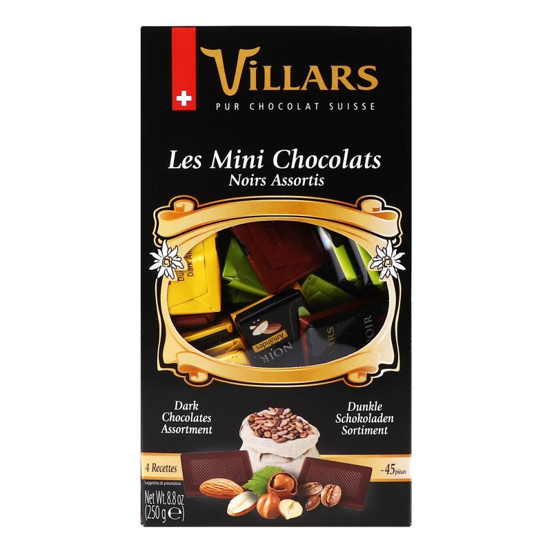 Шоколад чорний Villars набір міні плиточок, 250 г (489036) - фото 1
