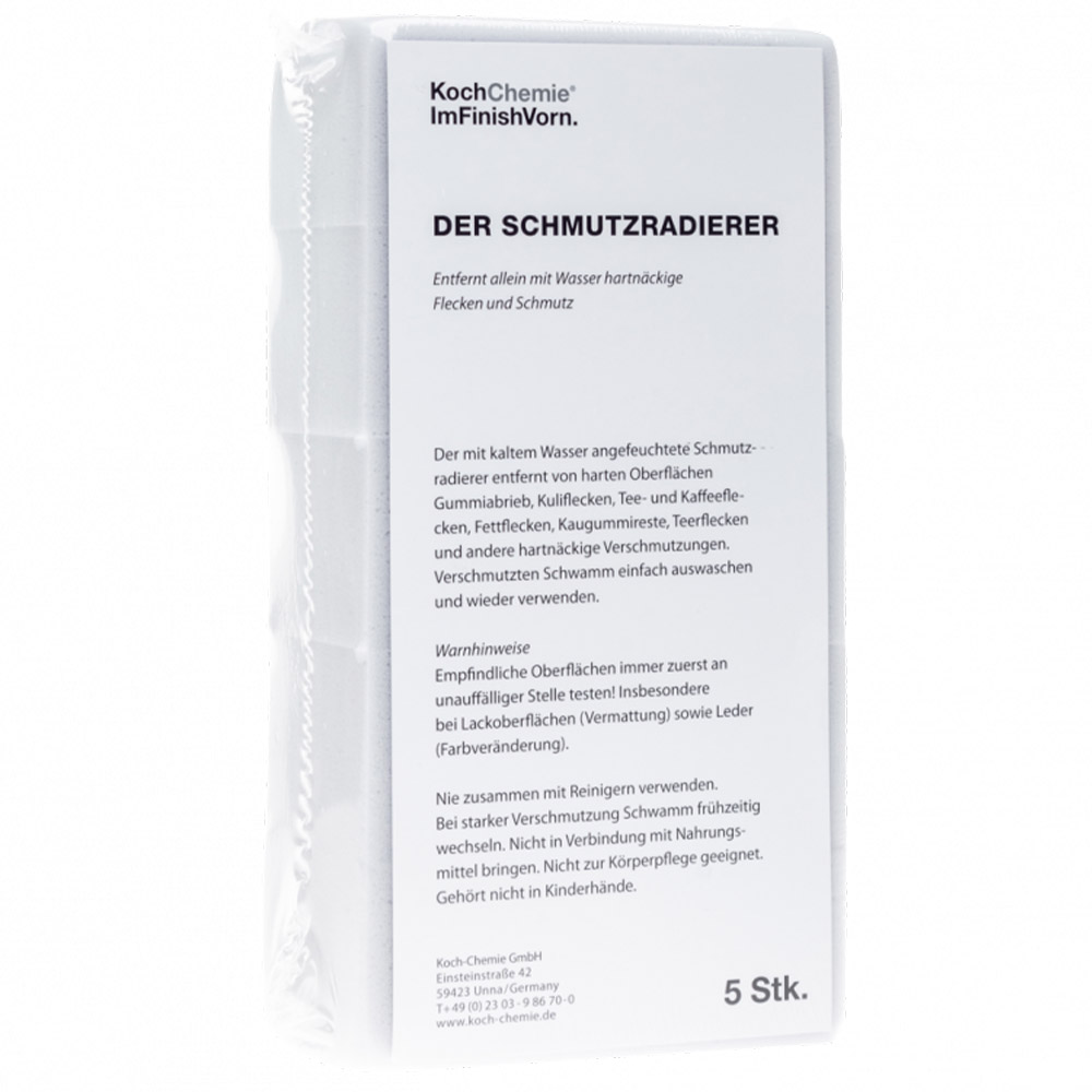 Губка абразивная Koch Chemie Der Schmutzradierer 10 х 5.7 х 3.8 см 5 шт. - фото 1