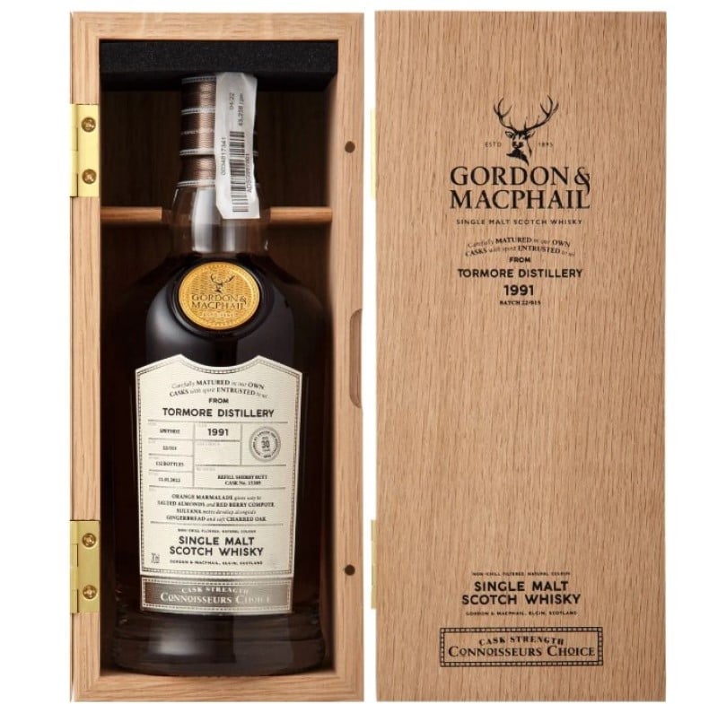 Виски Tormore Connoisseurs Choice 1991 Gordon&MacPhail Single Malt Scotch Whisky, в подарочной упаковке, 55.7%, 0.7 л - фото 1
