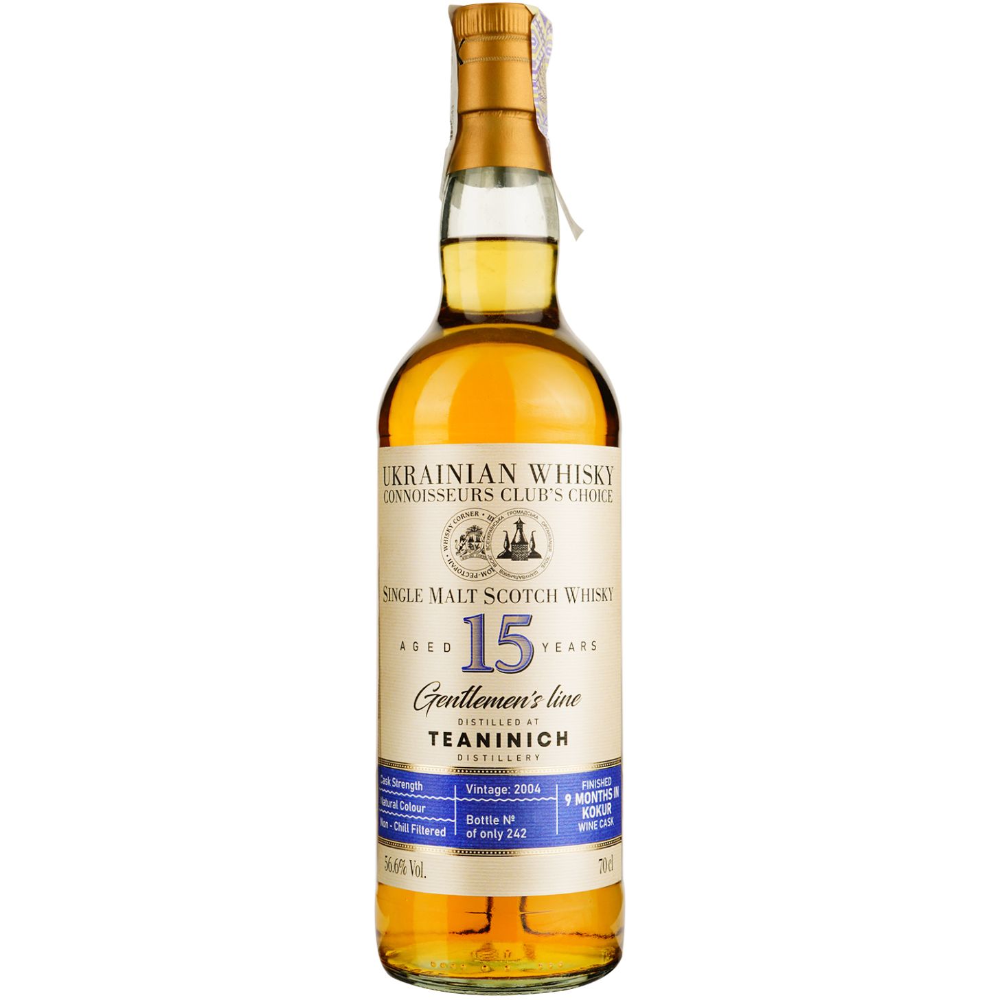 Виски Teaninich 15 Years Old Kokur Single Malt Scotch Whisky, в подарочной упаковке, 56,6%, 0,7 л - фото 2
