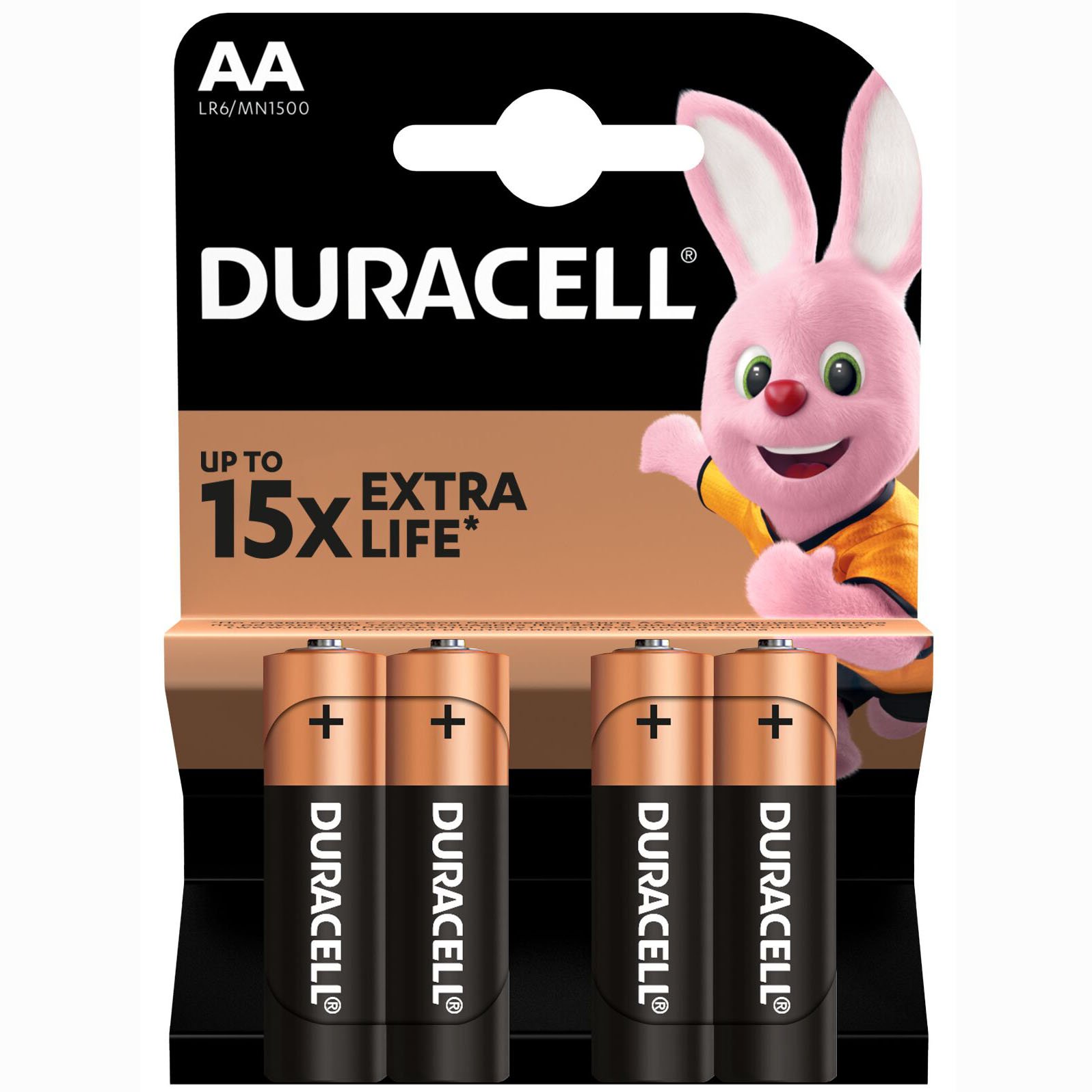 Щелочные батарейки пальчиковые Duracell 1,5 V АA LR6/MN1500, 4 шт. (706003) - фото 2
