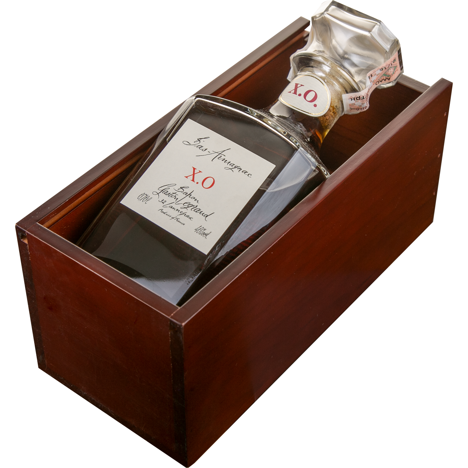 Арманьяк Baron Gaston Legrand Bas Armagnac XO Carafe Wood Gift Box, 40% 0,7 л, в подарунковому пакуванні (5515240) - фото 3