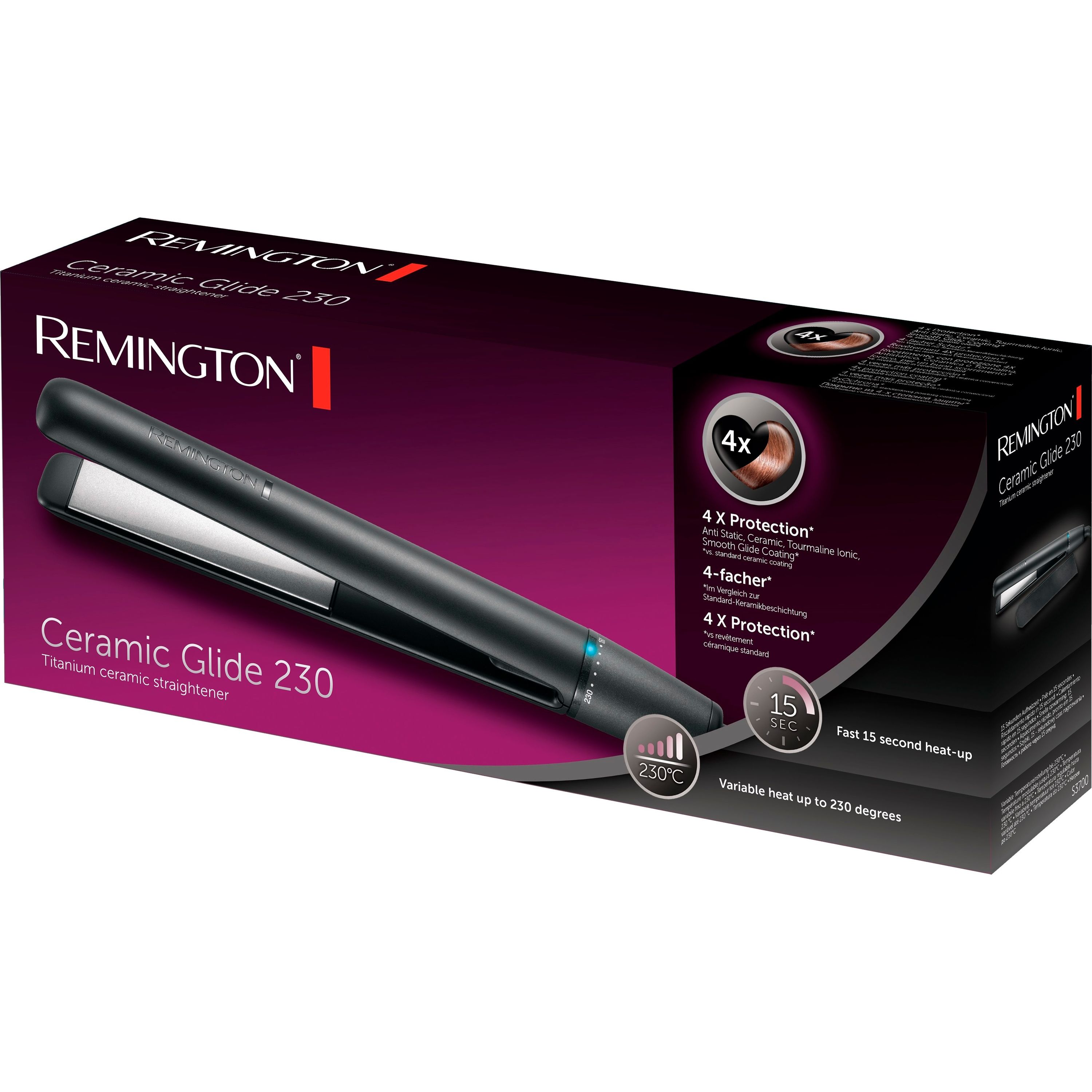 Выпрямитель Remington Ceramic Glide S3700 черный - фото 2