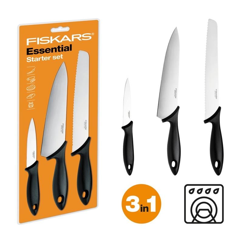 Набір ножів для чищення Fiskars Essential Starter, 2 шт (1023784) - фото 2