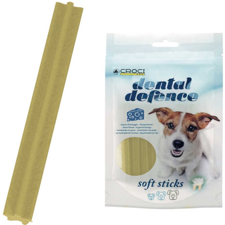 Лакомство для собак Croci Dental Defence Soft Stick Сыр 80 г - фото 1