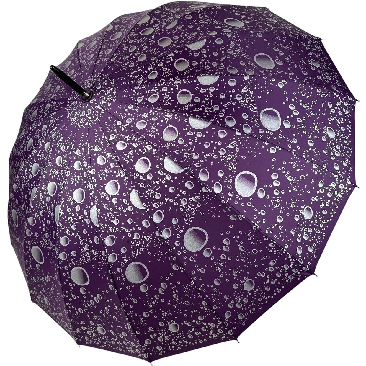 Жіноча парасолька-палиця напівавтомат Toprain 98 см фіолетова - фото 1