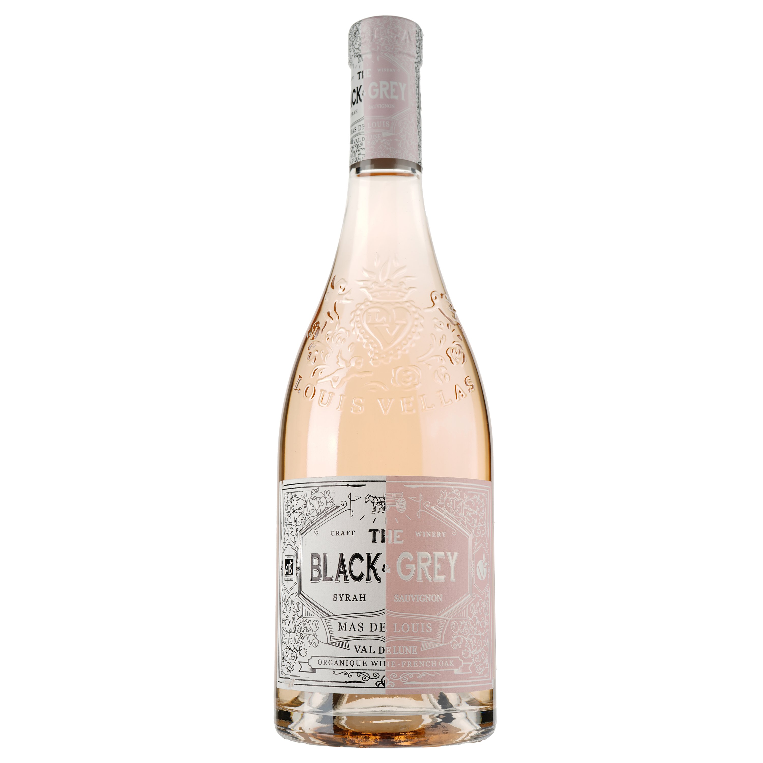 Вино Mas de Louis The Black & Grey Gris Bio 2021 Vin de France, розовое, сухое, 0,75 л - фото 1