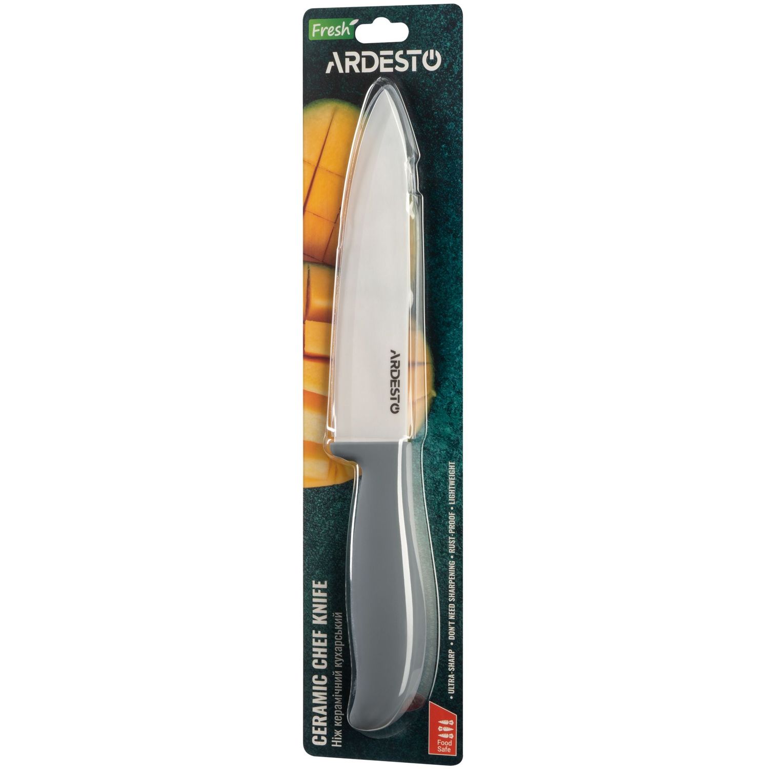 Нож кухонный Ardesto Fresh, 27,5 см, серый (AR2127CG) - фото 1
