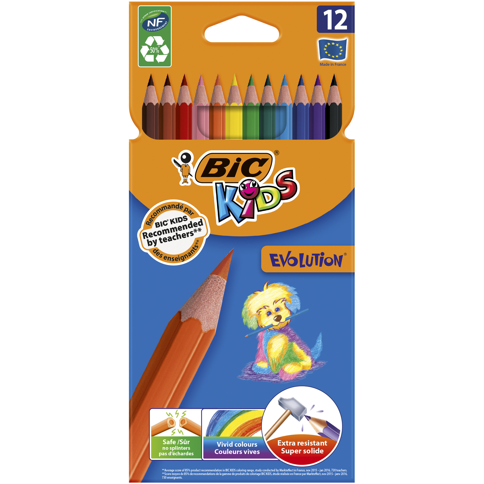 Олівці кольорові BIC Kids Evolution ECOlutions, 12 кольорів (82902912) - фото 1