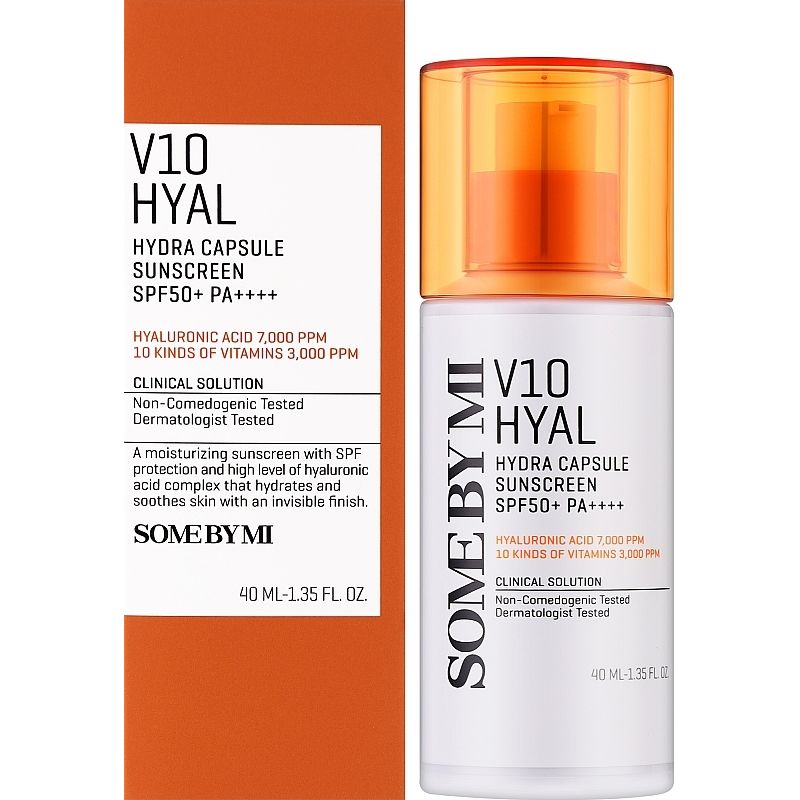 Сонцезахисний крем Some By Mi V10 Hyal Hydra Capsule Sunscreen SPF50+ 40 мл - фото 2