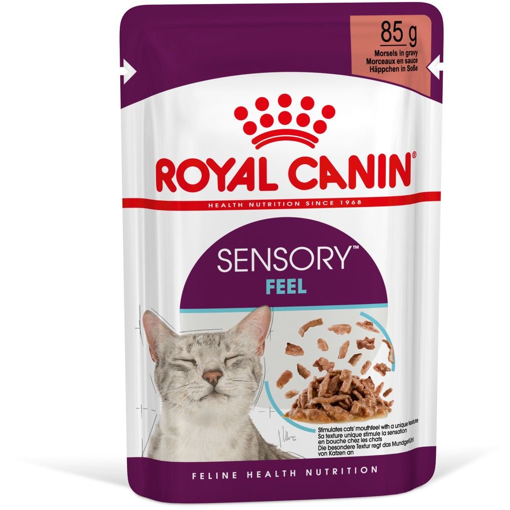 Вологий корм для дорослих котів Royal Canin Sensory Feel Gravy, шматочки в соусі, 85 г - фото 1