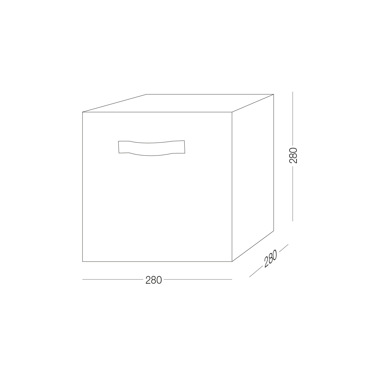 Ящик для хранения МВМ My Home 28x28х28 см кремовый (TH-08CREAM) - фото 3