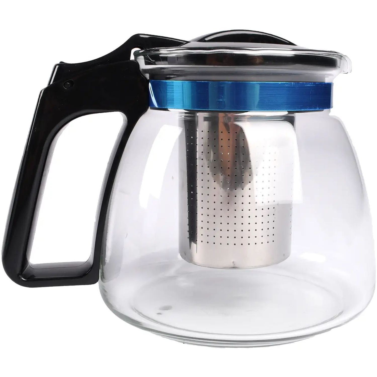 Чайник для заварювання Supretto скляний з фільтром чорний з прозорим (84020001) - фото 1