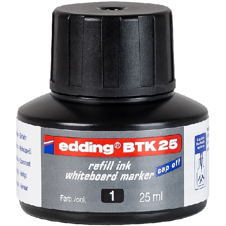 Чорнило для заправки Edding Board e-BTK25 чорне (e-BTK25/01) - фото 1