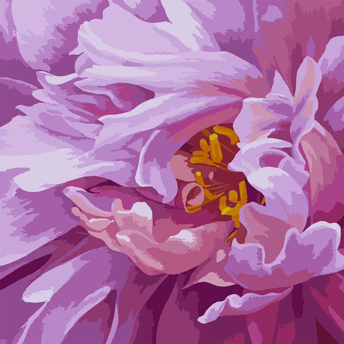 Картина по номерам Santi Розовая феерия, 40х40 см (954430) - фото 1