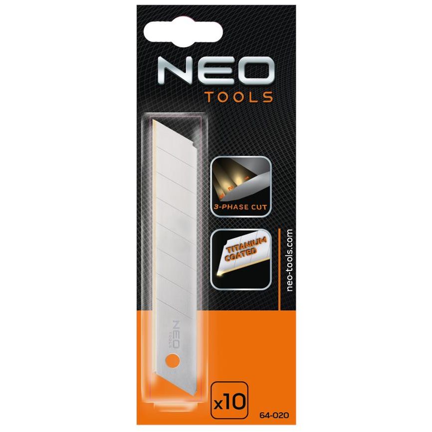 Лезвие сегментированное Neo Tools 18х0.5 мм 10 шт. (64-020) - фото 2