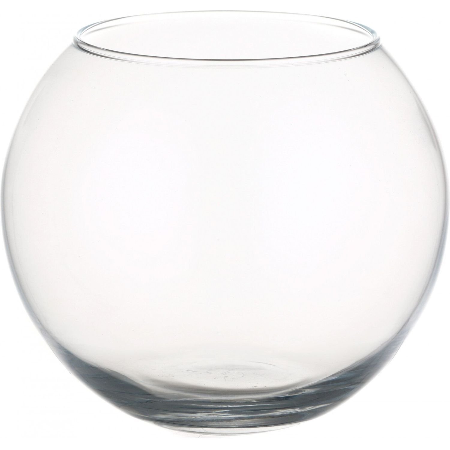 Ваза Pasabahce Flora шар, стеклянная, 16 см, прозрачная (45068) - фото 1