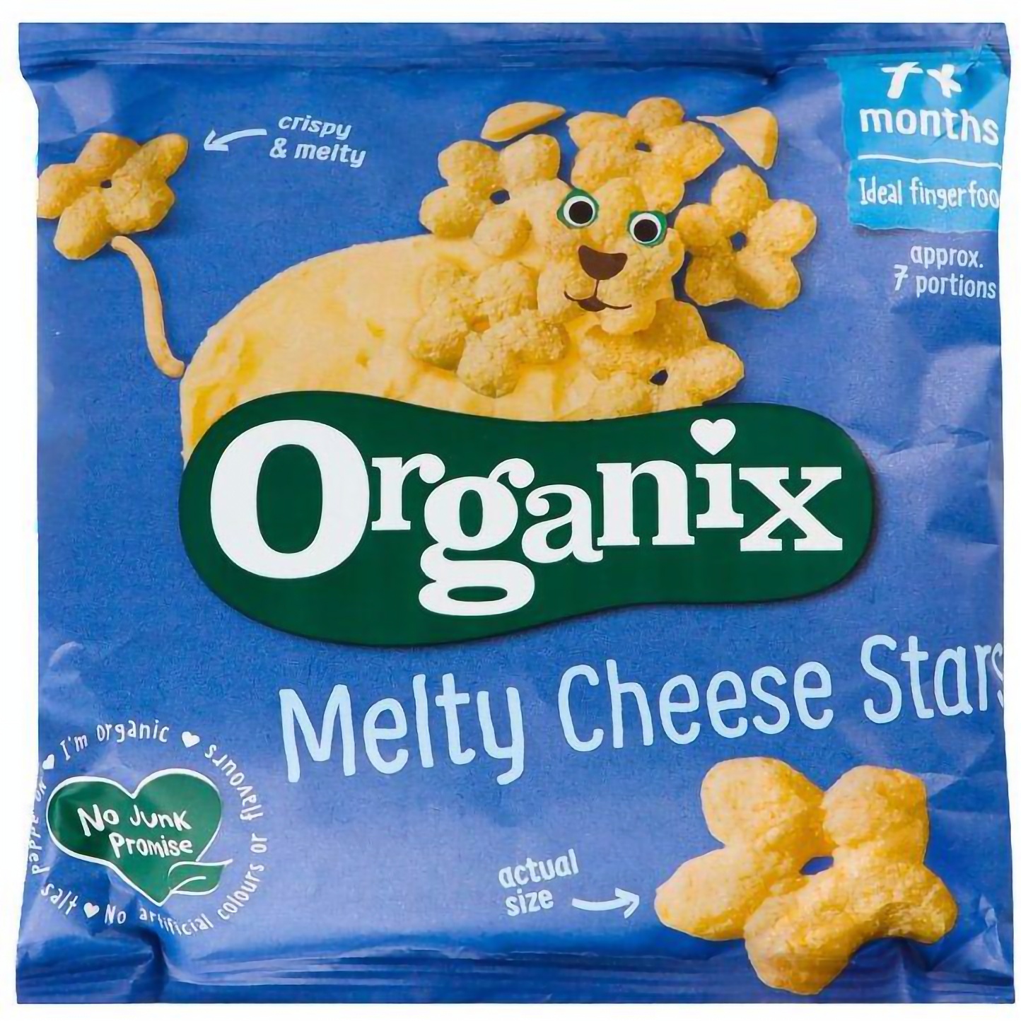 Детские кукурузные снеки Organix Melty Cheese Star органические 20 г - фото 1