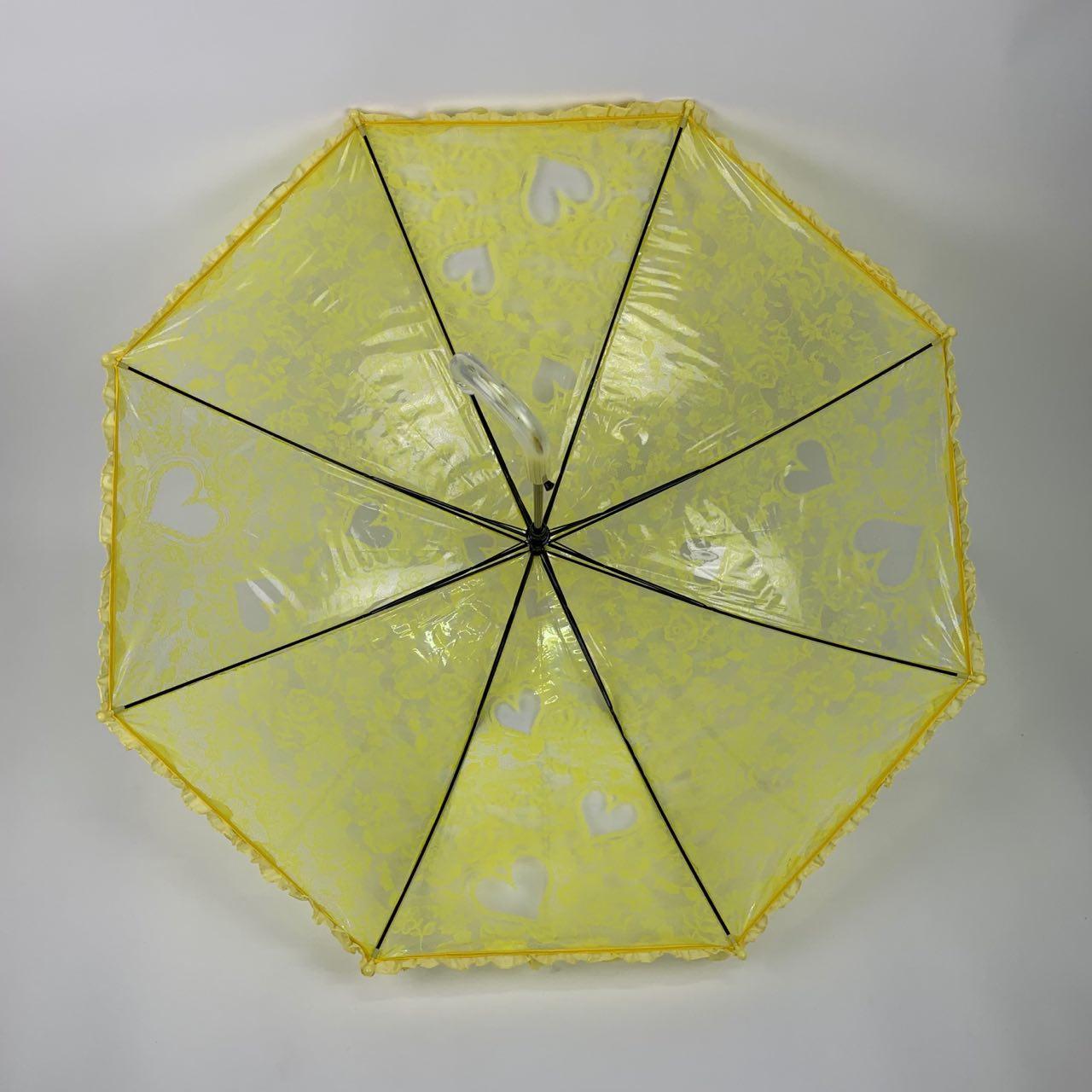 Детский зонт-трость полуавтомат S&L 84 см желтый - фото 3