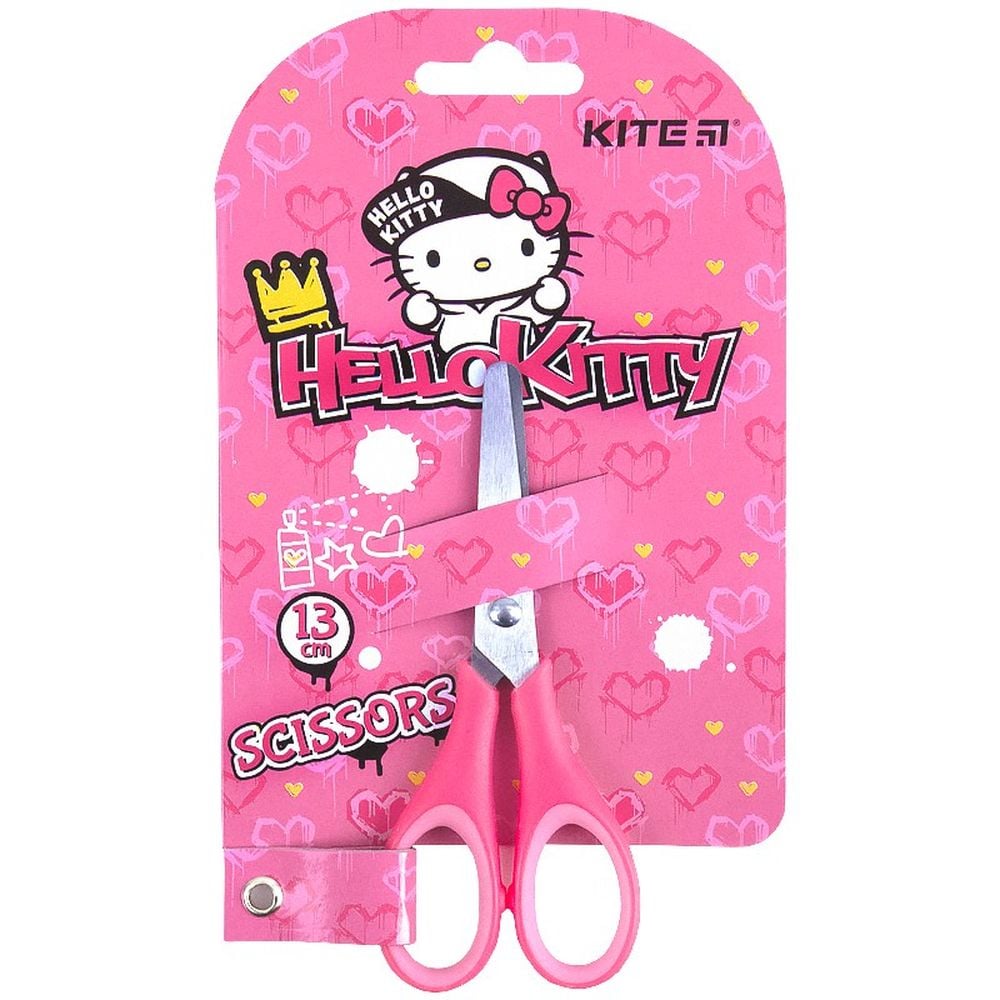 Ножиці дитячі Kite Hello Kitty з гумовими вставками 13 см (HK21-123) - фото 1