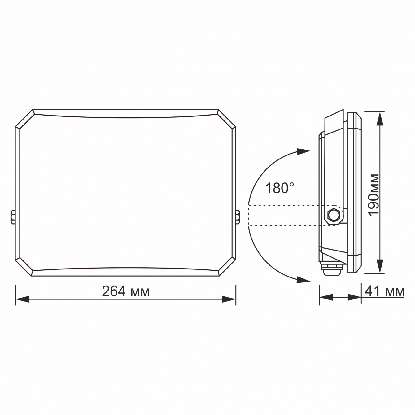 LED прожектор Videx F3 100W 5000K 220V Black (VLE-F3-1005B) - фото 5