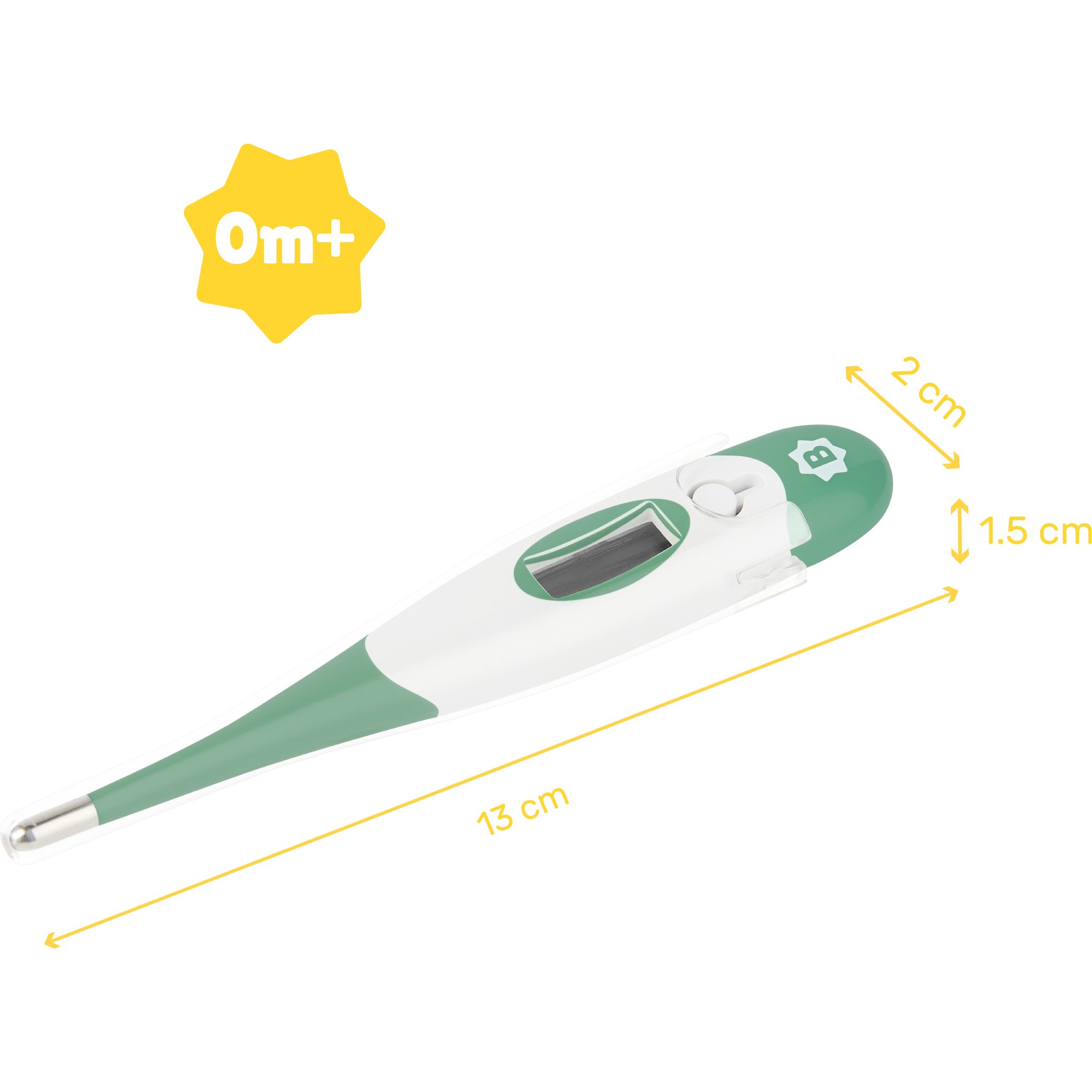 Електронний термометр Badabulle дитячий, ультрашвидкий, зелений-білий (B037200) - фото 2
