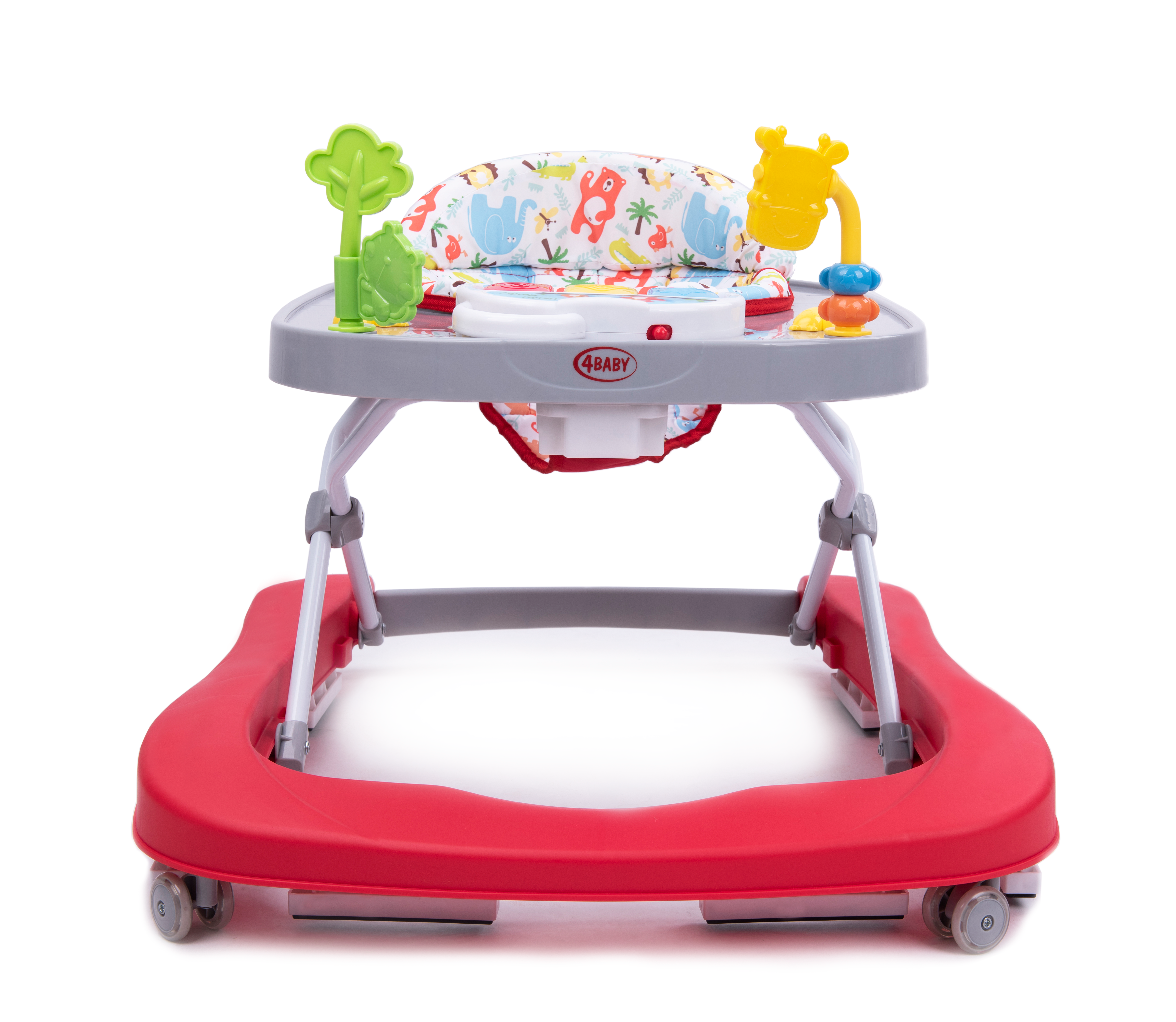 Ходунки 4Baby Walk'n Push red, красный с серым (4WP03) - фото 2