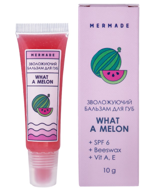 Бальзам для губ Mermade, зволожуючий, What a Melon SPF6, 10 мл (MRL0009) - фото 1