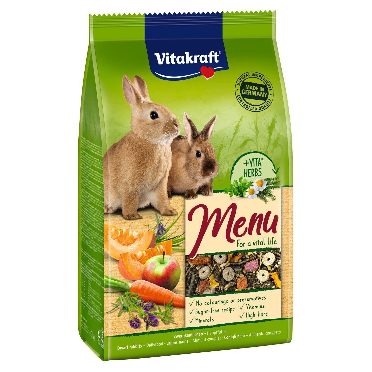 Корм для кроликов Vitakraft Premium Menu Vital, 1 кг (29219) - фото 1