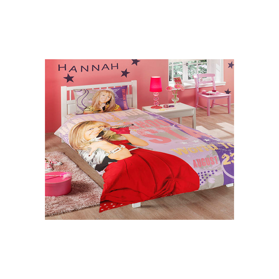 Комплект постільної білизни TAC Disney Hannah Montana Рожевий 000164633 - фото 3