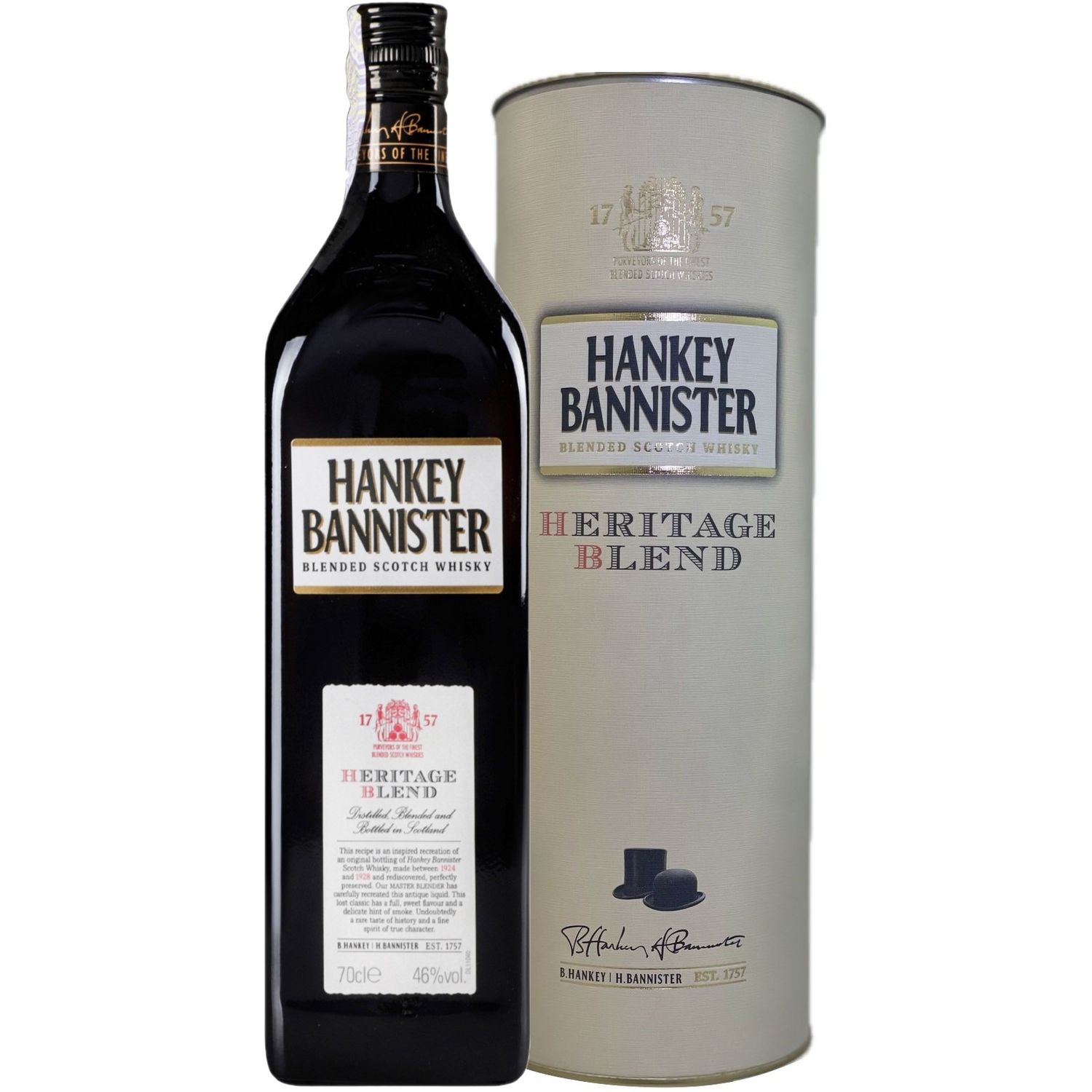 Виски Hankey Bannister Heritage Blend Blended Scotch Whisky 46% 0.7 л в тубусе (853871) - фото 2
