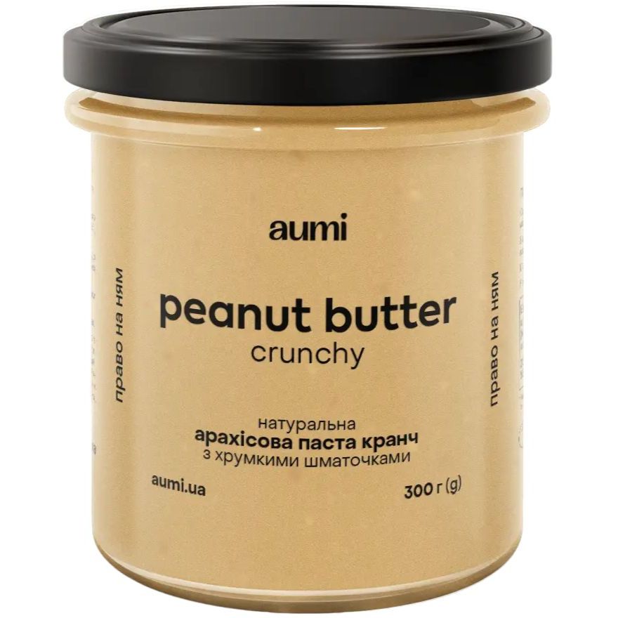 Паста арахисовая Aumi Crunchy с хрустящими кусочками, 300 г (795214) - фото 1