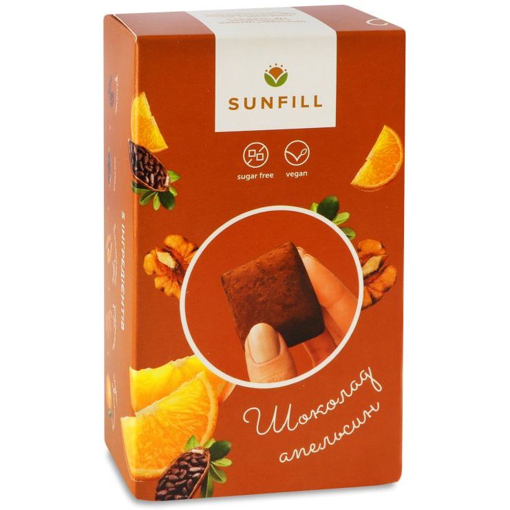 Цукерки SunFill шоколадні з апельсином 150 г (804846) - фото 2